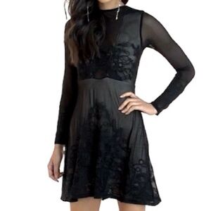Black stretch Lace Dress from Sky. NWT